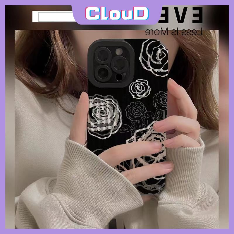 Musim Panas Segar Floral Mewah Tekstur Kulit Case Kompatibel Untuk IPhone 7plus7 8 Plus X XS Max11 13 12 14 Pro Max XR Lukisan Minyak Flowers Telepon Shockproof Soft Cover