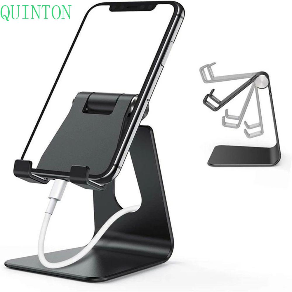 Quinton Dudukan Ponsel Paduan Aluminium Kreativitas Aksesoris Ponsel Tablet Berdiri Desktop Phone Holder Foldable Laptop Stand