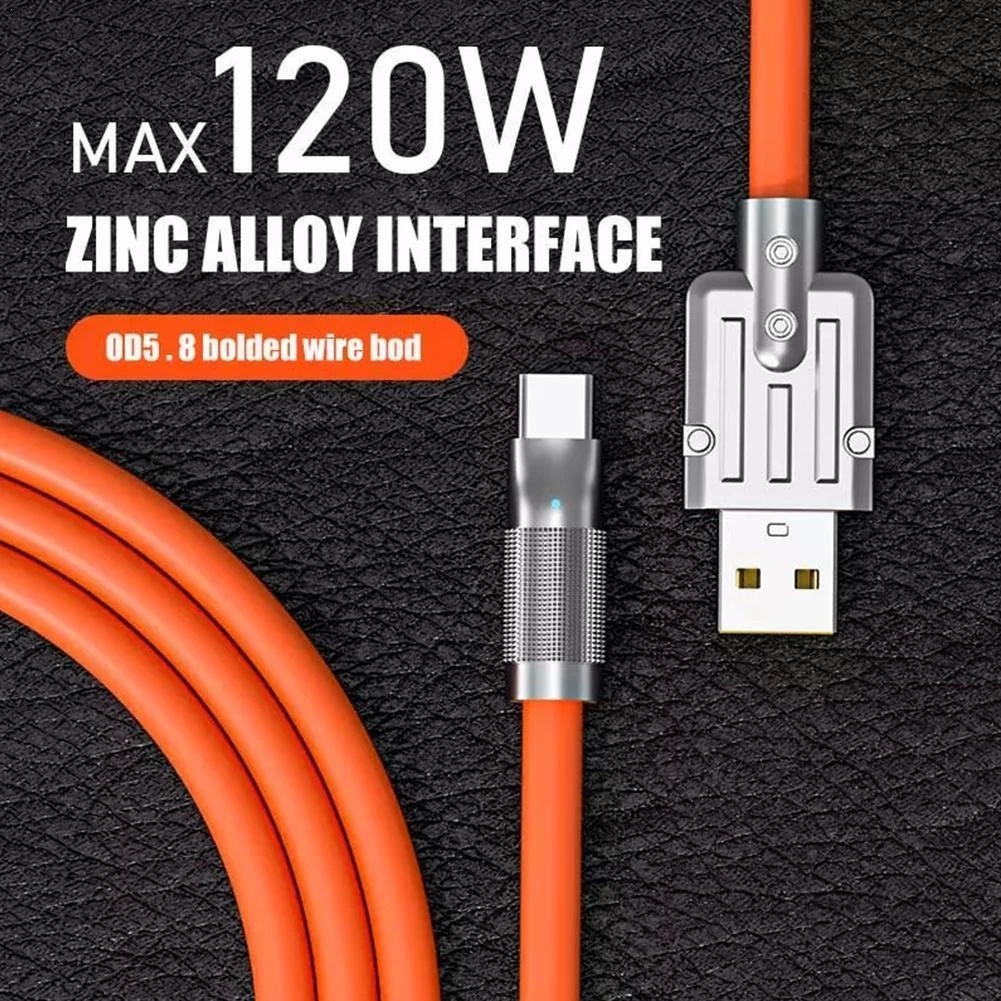 120w 6A Pengisian Cepat Tipe-C Charger Kabel Data/Jalur Pengisian Untuk Telepon Accessorie/Aluminium Alloy Wire Cord Silikon Cair USB Data Line/Kawat Data Ponsel