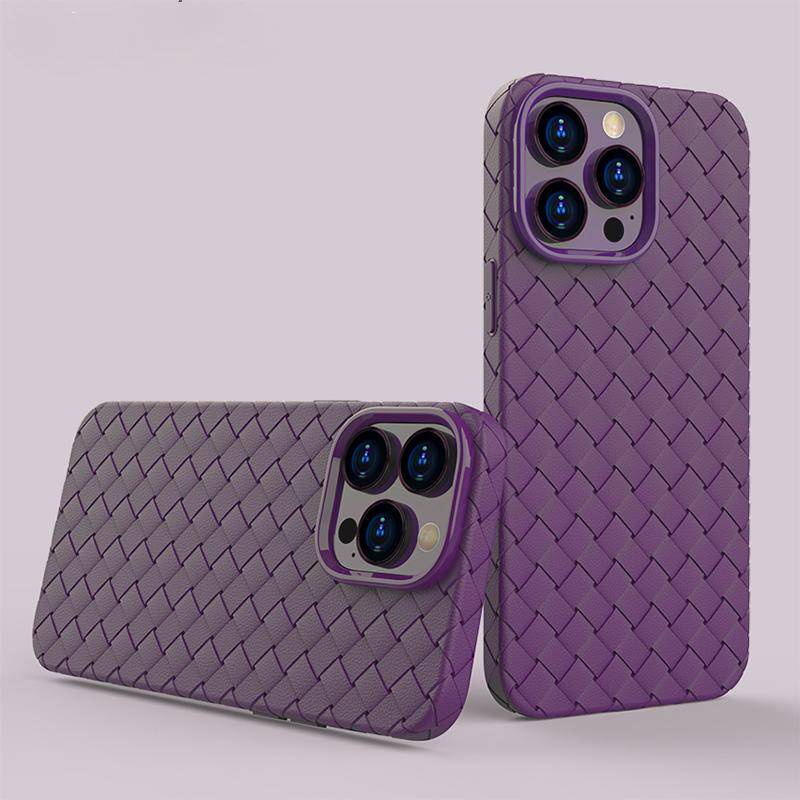 IPHONE Tipis Bernapas Menenun Grid Case Untuk iPhone12 11 Pro MAX Kulit Mewah Silikon Soft Cover Untuk iPhone11 iPhone12 iPhone11Pro iPhone12Pro