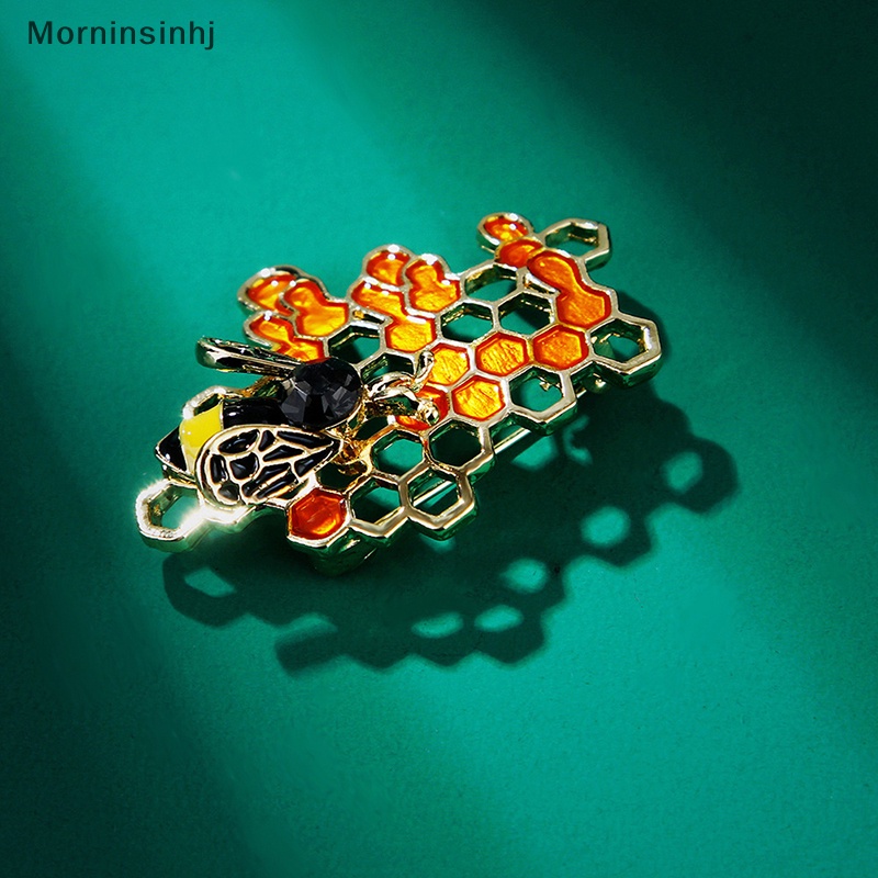 Mornin Enamel Lebah Sarang Lebah Bros Pakaian Pesta Pernikahan Brooch Pin Perhiasan Hadiah id