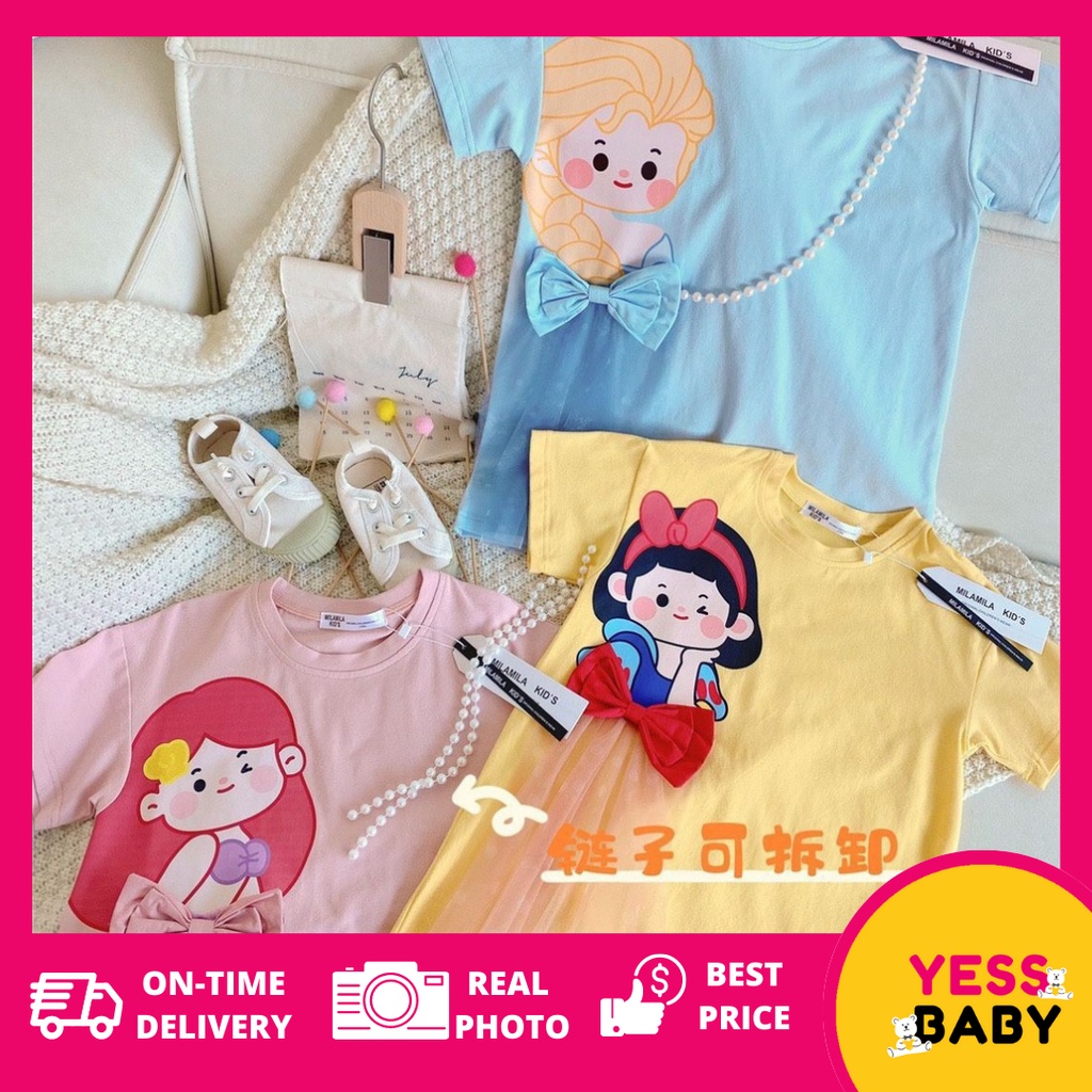 YESSBABY DISCUTE Dress pesta anak perempuan fashion korea anak perempuan import 1-7tahun