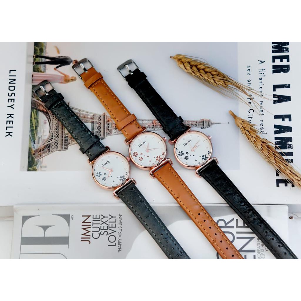 PA Jam Tangan Quartz Strap PU Analog Casual Gaya Retro Wanita &amp; Pria Ulzzang Watch Korean Fashion RM093