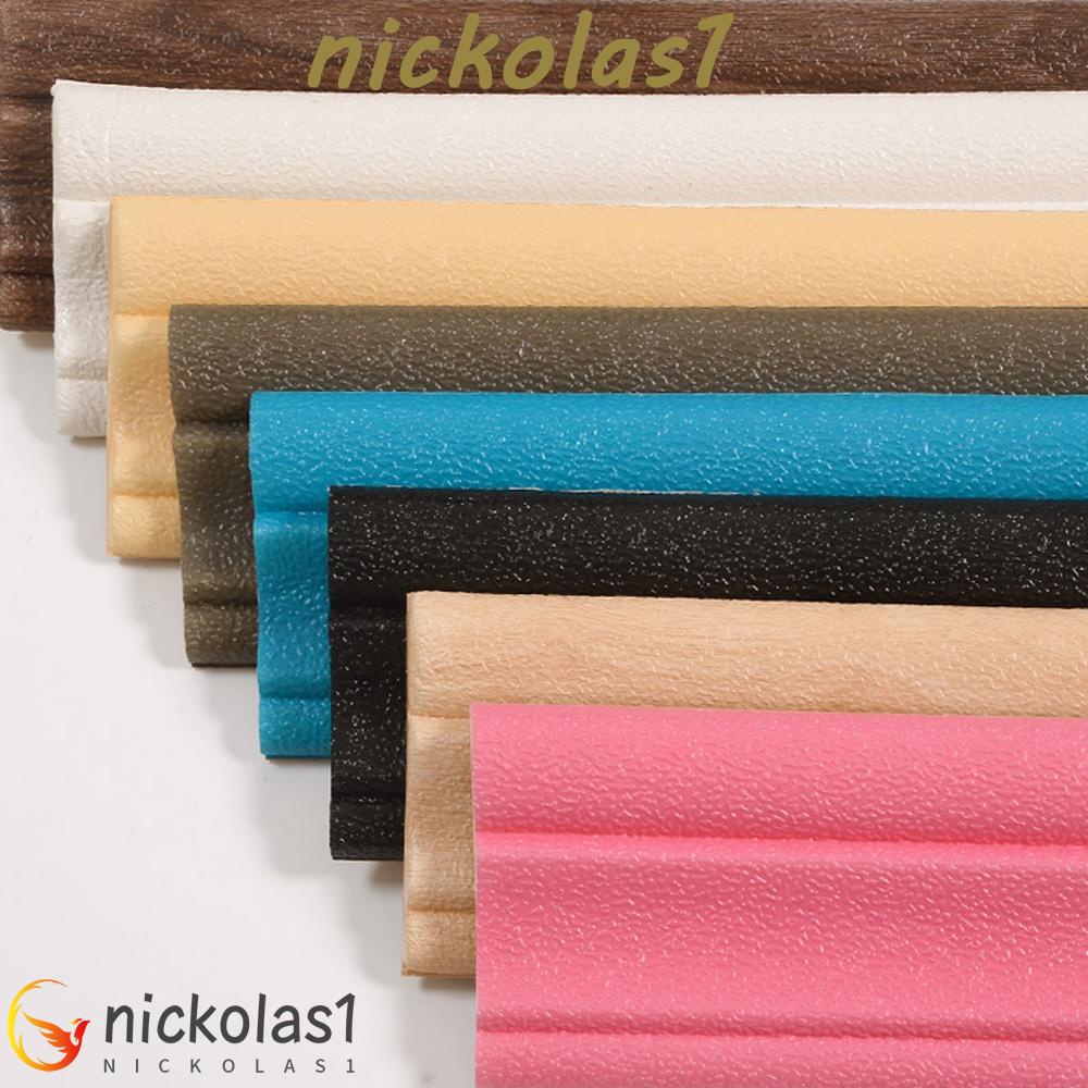 NICKOLAS1 Waist Line Sticker Dekorasi Timbul 3D Stiker Dinding Busa Anti Air Garis Sudut