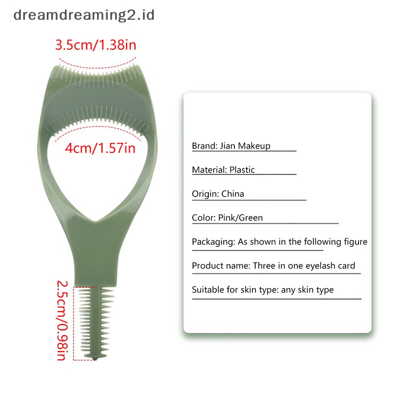 (drea) 3in1 Makeup Maskara Perisai Brush Aplikator Sisir Panduan Kartu Alat Bantu Makeup //