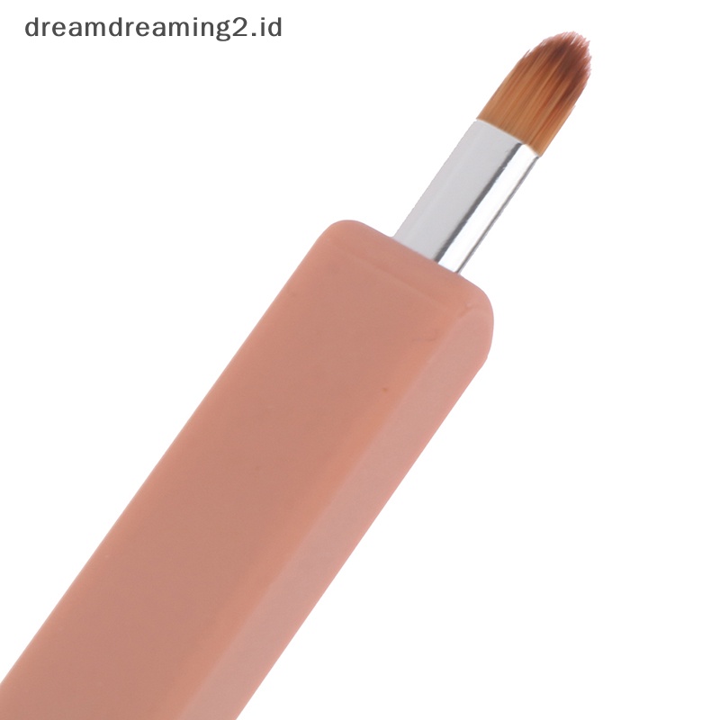 (drea) Portable Lip Brush Kuas Bibir Dengan Tutup Pelindung Alat Makeup Penutup Ditarik //