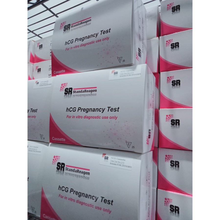 hCG Test Cassete StandaReagen / Tes Kehamilan StandaReagen isi 25's