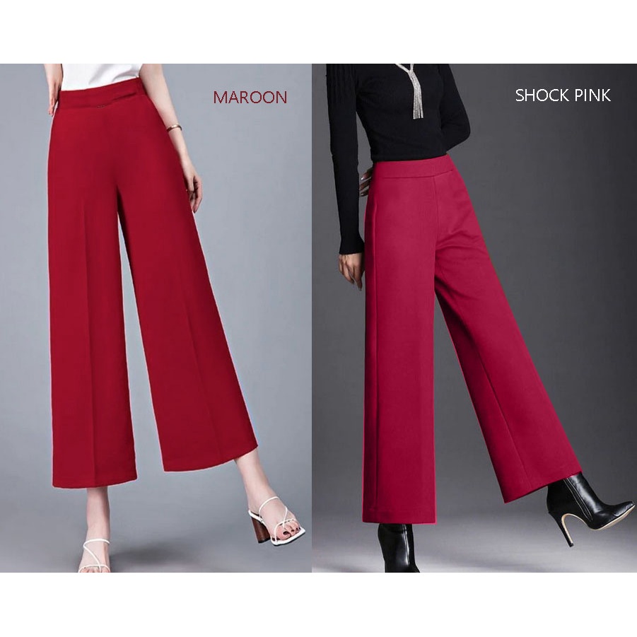 (L114) Celana scuba Midi Kulot Pants