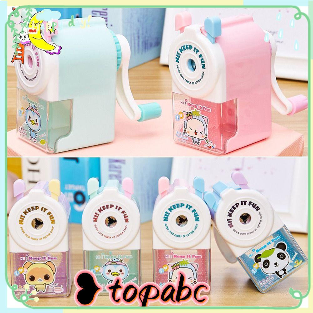 TOP Pengasah Pensil Kreatif Alat Tulis Hadiah Siswa Kartun Hewan Tangan-Engkol Alat Mekanik