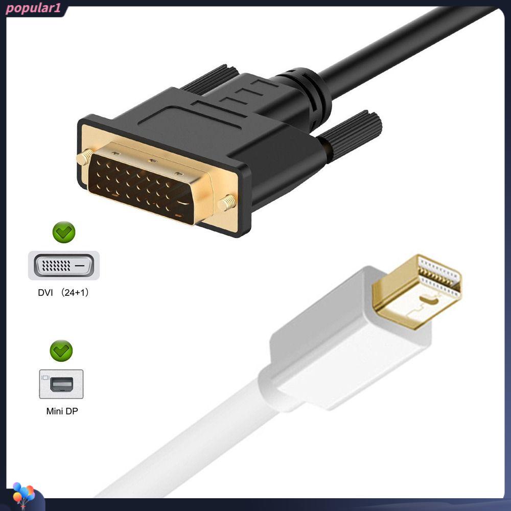 POPULAR Kabel DP Mini Ke DVI Untuk Laptop Thunder-bolt Port Adapter Mini DisplayPort Ke DVI