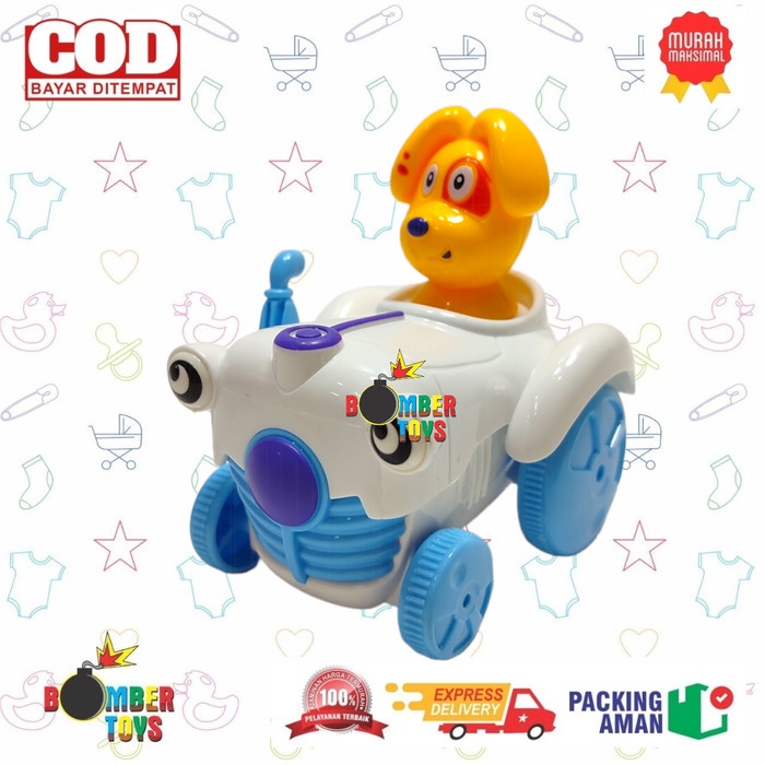 MAINAN ANAK TRAKTOR KERETA PULLBACK KARAKTER KARTUN LUCU COLORFUL