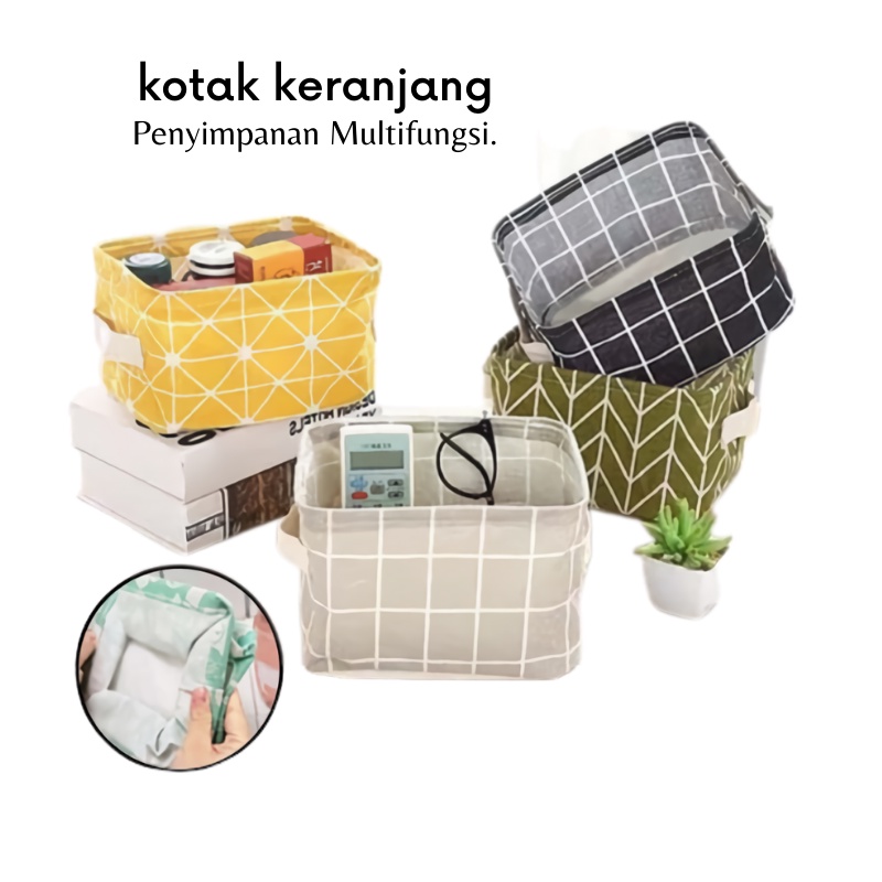 [GOS] - C201-Kotak Box Keranjang Penyimpanan Serbaguna - Box Motif Multifungsi Organizer Basket