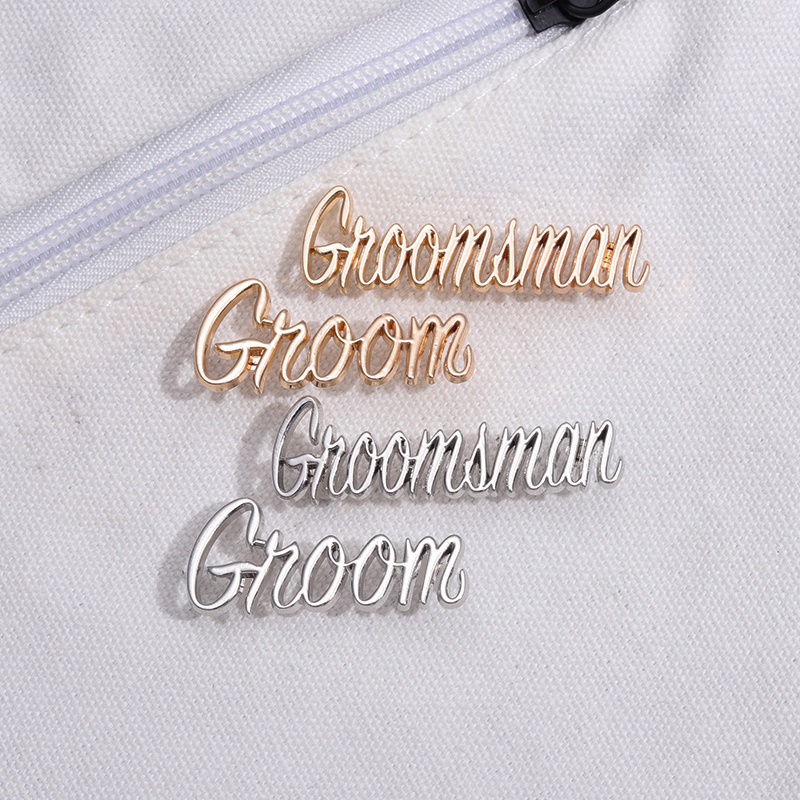 Kreatif Groomsman Enamel Pin Pernikahan Bros Kerah Lencana Hadiah Perhiasan Pernikahan Untuk Teman