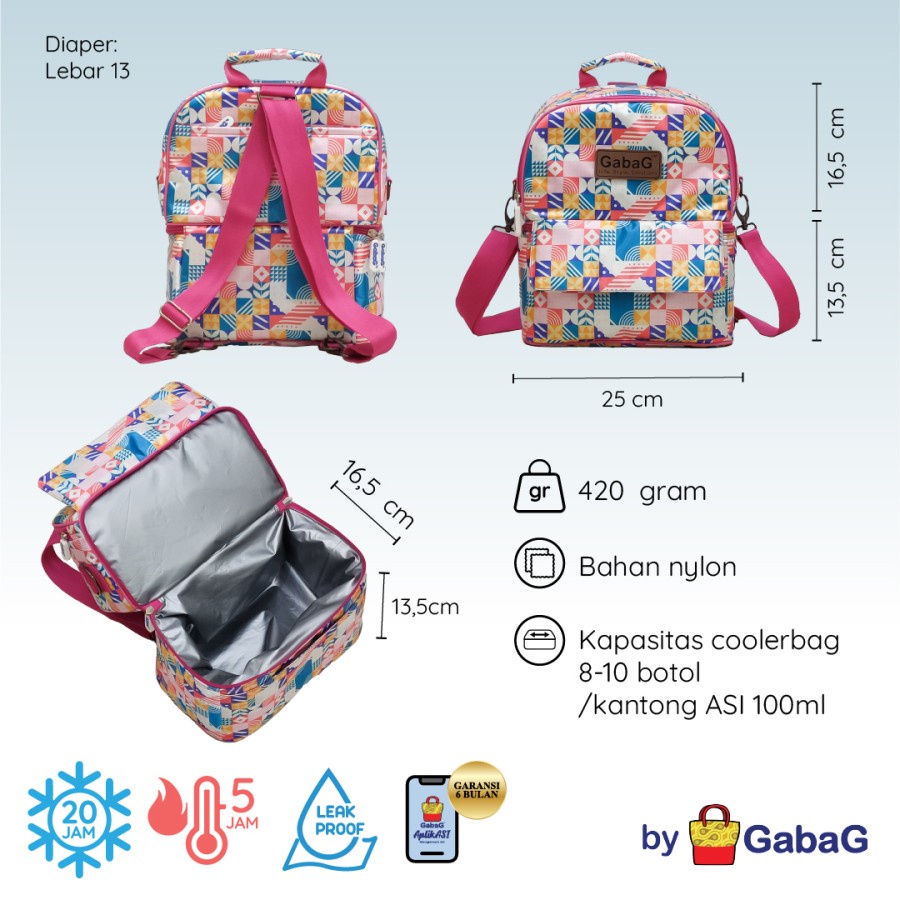 Gabag Cooler Bag - Backpack Sling Double Compartment | Tas ASI