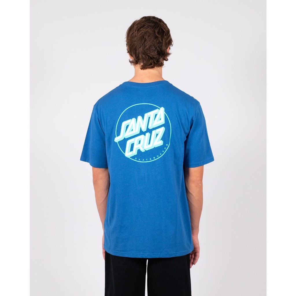 Santa Cruz No Fill Dot Blue Tee