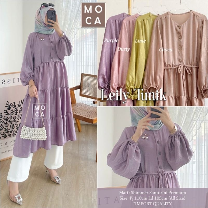 LEILY TUNIK ORI MOCA | Ld105 Shimmer Santorini Premium