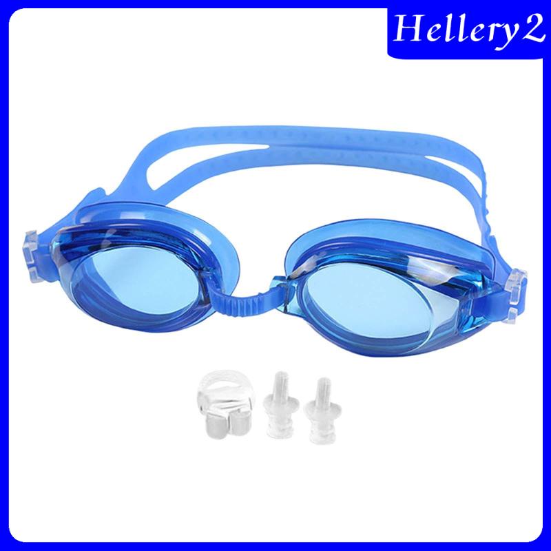 [Hellery2] Kacamata Renang Dewasa Tali Silikon Lembut Nyaman Anti Fog Swim Goggles