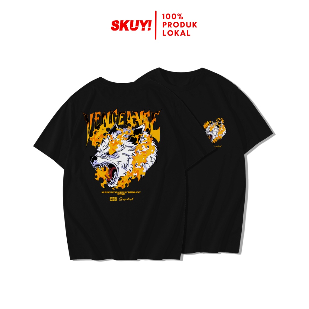 Skuy Kaos Dewasa Hitam Unisex | Vengeance Tiger Head SKY203