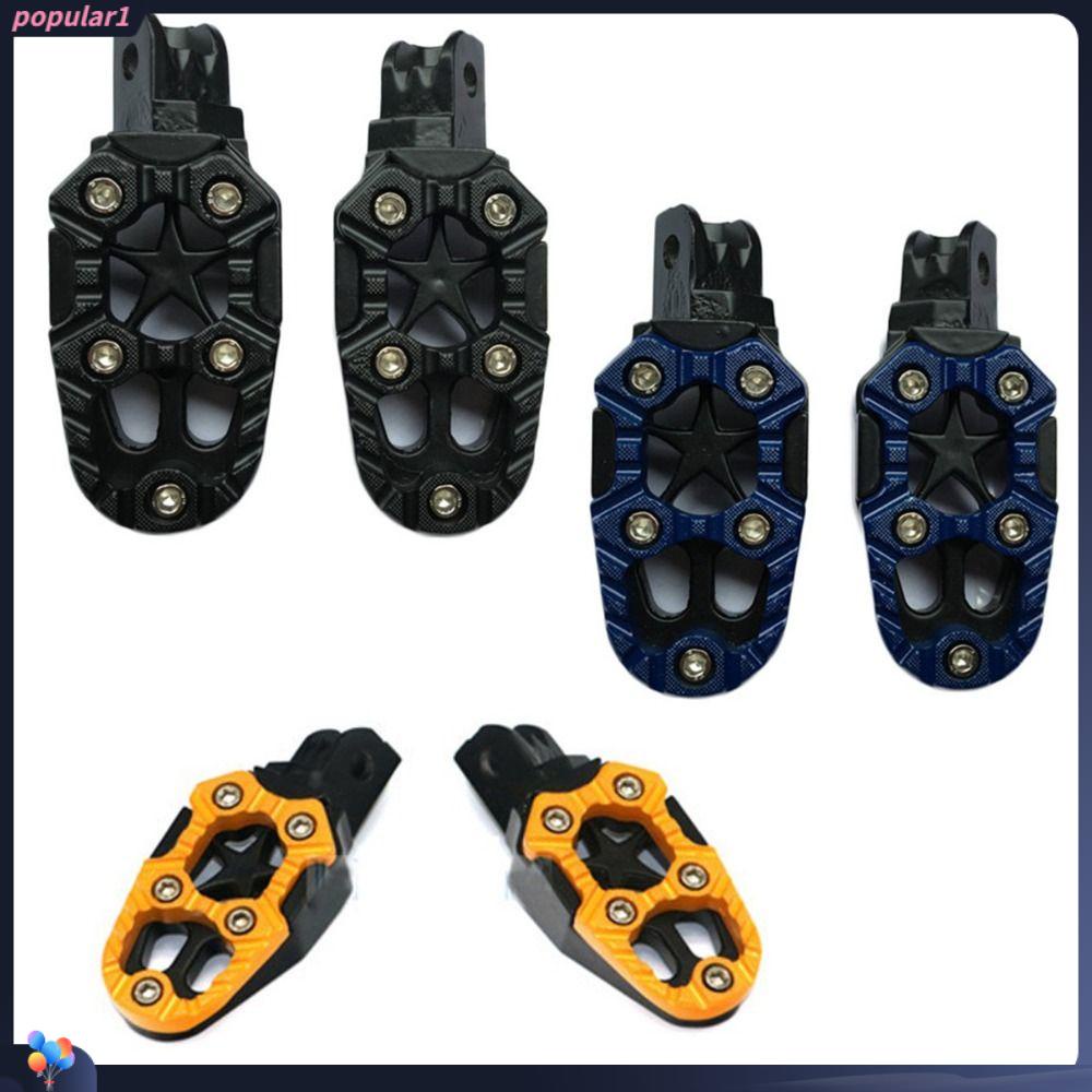 POPULAR 1pasang Pedal Motor Universal Non-Slip Pijakan Kaki Penjepit Istirahat Pasak