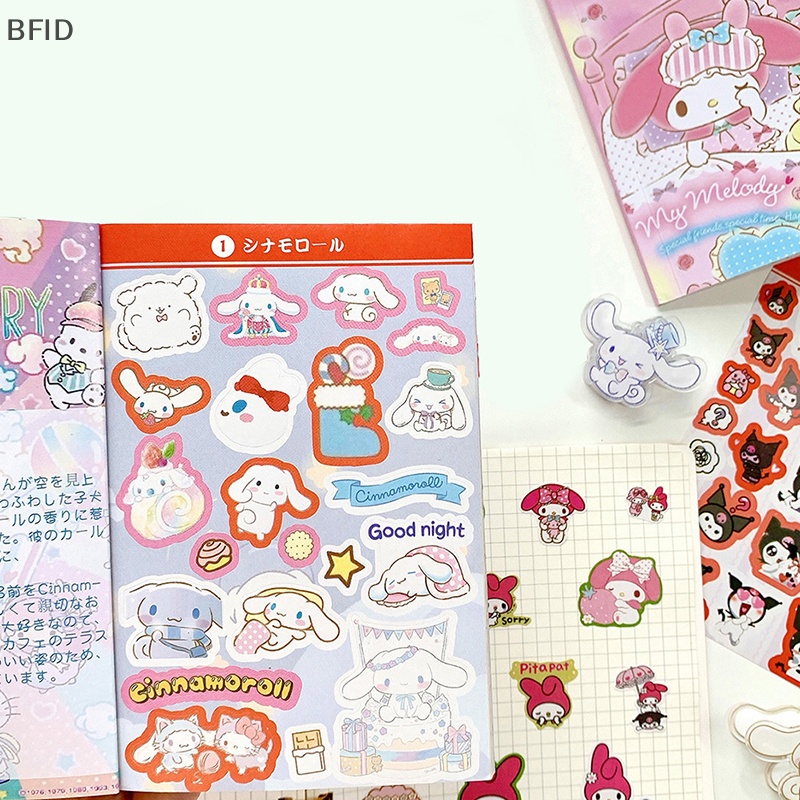 [BFID] 450pcs Kartun Lucu Stiker Kawaii Stationery Sanrio Stiker Kuromi Melody &amp; Coogo Diary Stiker Telepon Dekoratif Scrapbook DIY Stickers [ID]