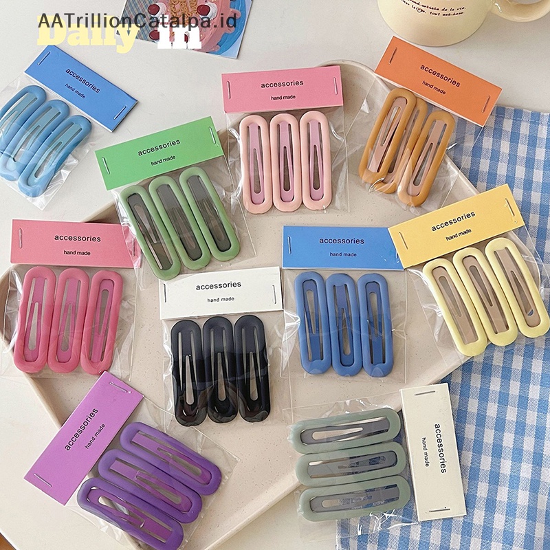 [cuci Gudang]ramansetatalpa 3pcs/lot erkapweet ̽airpins ̽ids ̽arrettes ̽opria ̽air alfinlip alfinakeup alfinools ashion alfineometric erkapirl 's erkapeadwear erkapair ccessorie naufal