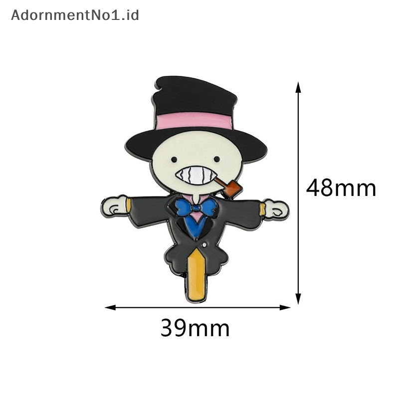 [AdornmentNo1] Hal pindah Castle Scarecrow pangeran bros kepala Turnip Pin logam Fashion High Quality lencana perhiasan hadiah