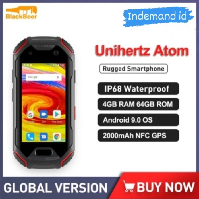 Unihertz Atom 4G Rugged Smartphone Android 9 Octa Core Cellphones 4GB
