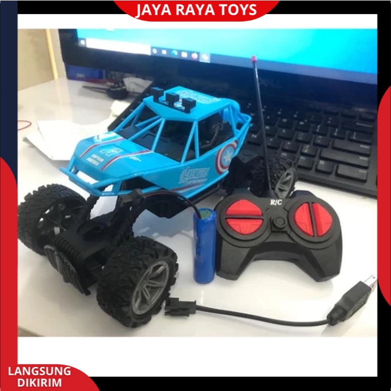 PROMO RC Remote Control Mobil ROCK CLIMBER CRAWLER OFFROAD x cross Boost Monster Berlampu Baterai CAS