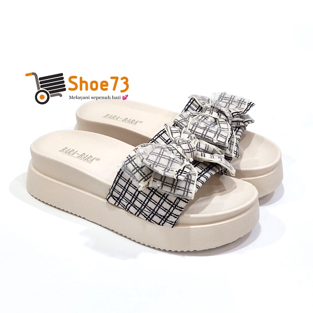 BARA-BARA 219 V-15 SIZE 36-40 ORIGINAL | Sandal Wedges Selop Jelly Pita Wanita | Sendal Kokop Impor