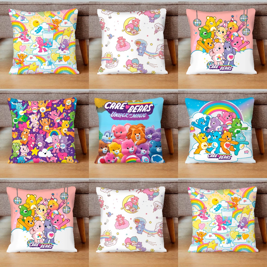 BANTAL SOFA PRINT MOTIF CAREBEARS 40x40 cm Care Bears Teddy Bear Cheer Wish Love a Lot