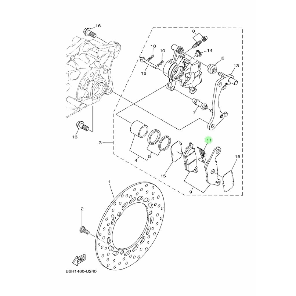 PLAT KALENG BESI SUPORT SPRING PAD CALIPER KALIPER BELAKANG NMAX N MAX ORIGINAL YGP 5P0-F5919-01