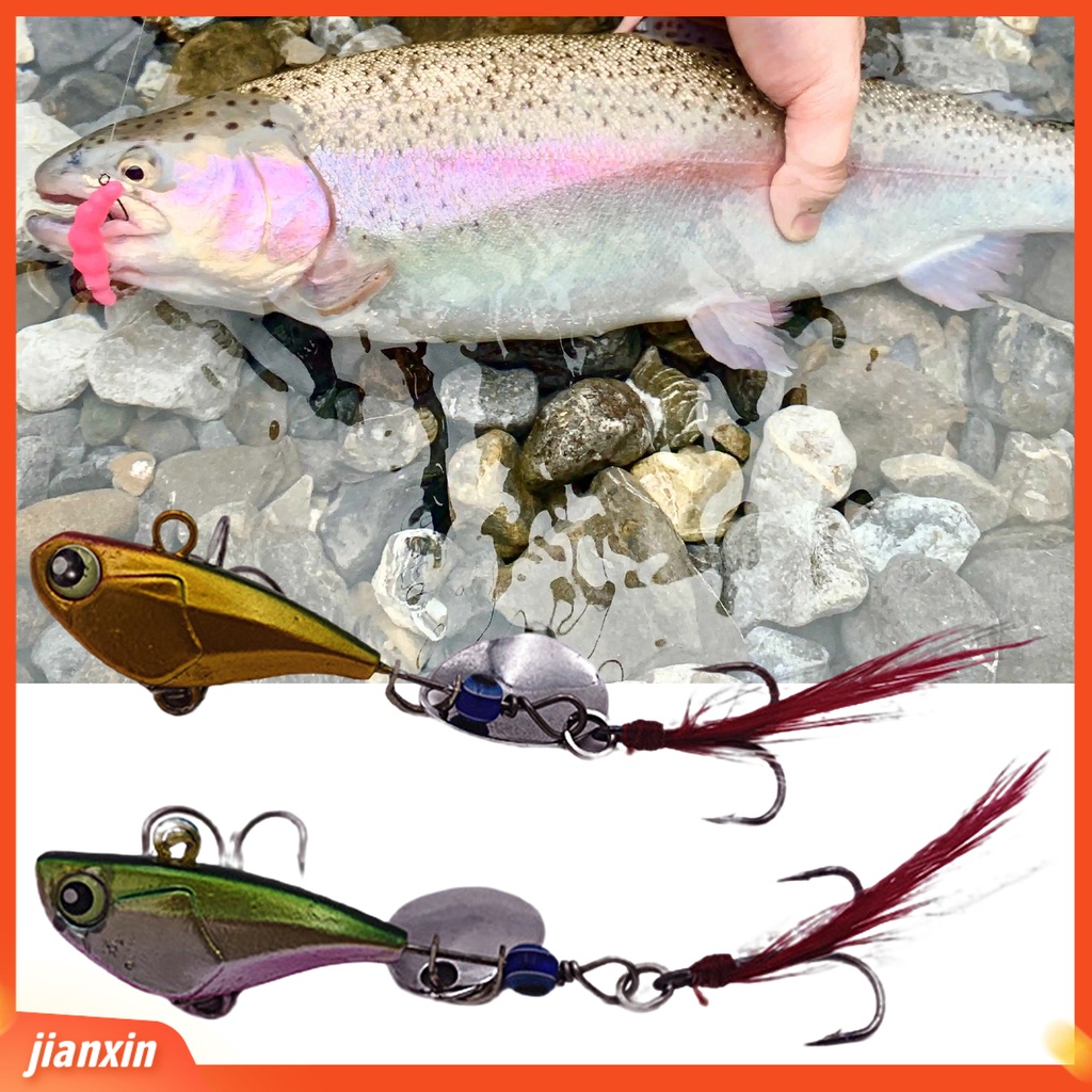 (In Stock) 14g Umpan Pancing Simulasi Fisheyes Hidup Kait Tajam Warna Terang Dapat Digunakan Kembali Menangkap Ikan Universal Spinnerbait VIB Bass Memancing Buatan Umpan Peralatan Memancing