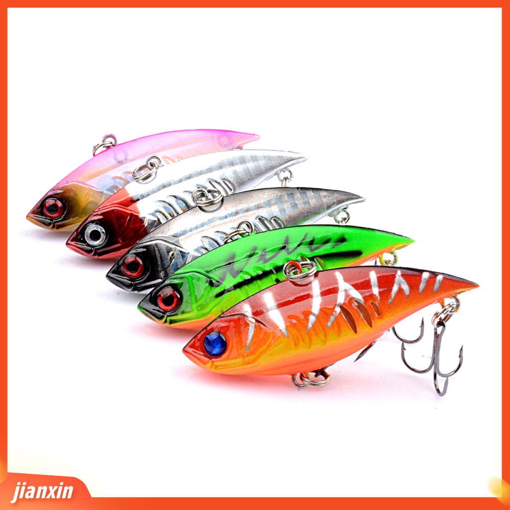 (In Stock) 5Pcs 6.8CM /11G Memancing Memikat Cincin Simulasi Manik-Manik 3D Fisheyes Disederhanakan Warna Cerah Atraksi Ikan Universal Tenggelam VIB Buatan Umpan Keras Perlengkapan Memancing