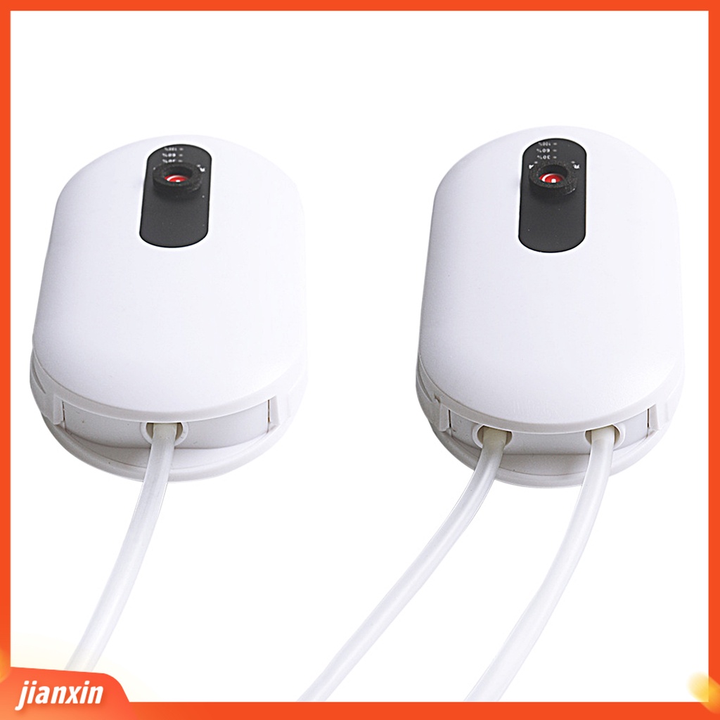 (In Stock) 1set Pompa Oksigen Shockproof Noise Reduction ABS Teknik Plastik AC/DC Penggunaan Ganda Tabung Ganda Pompa Oksigen Untuk Rumah
