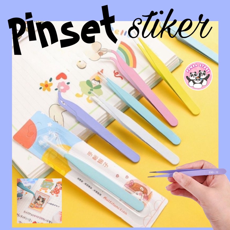 

Pinset Stiker DIY Journal Macaron bulu mata