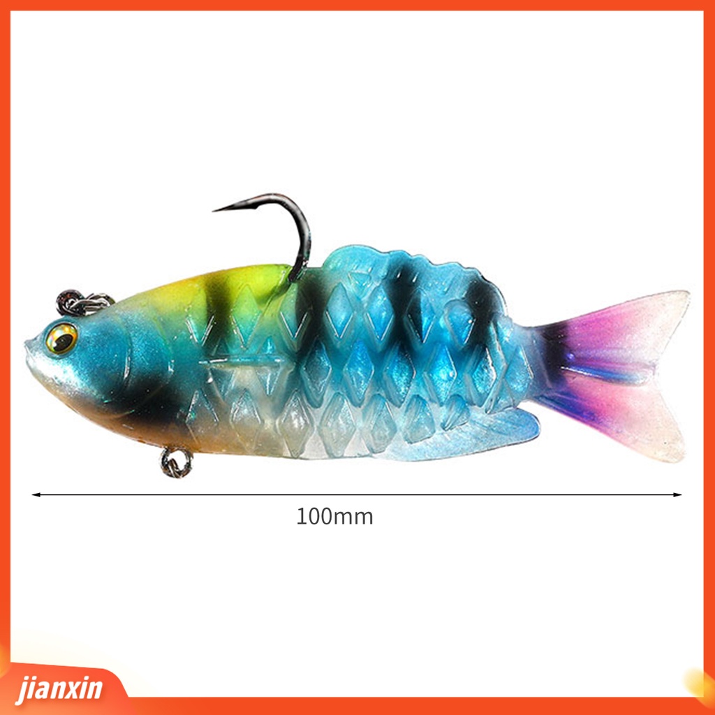 (In Stock) 10cm /21g Multi Bagian Umpan Buatan Belah Ketupat Tubuh Ikan 3D Mata Kekuatan Tinggi Umpan Lembut Untuk Angling