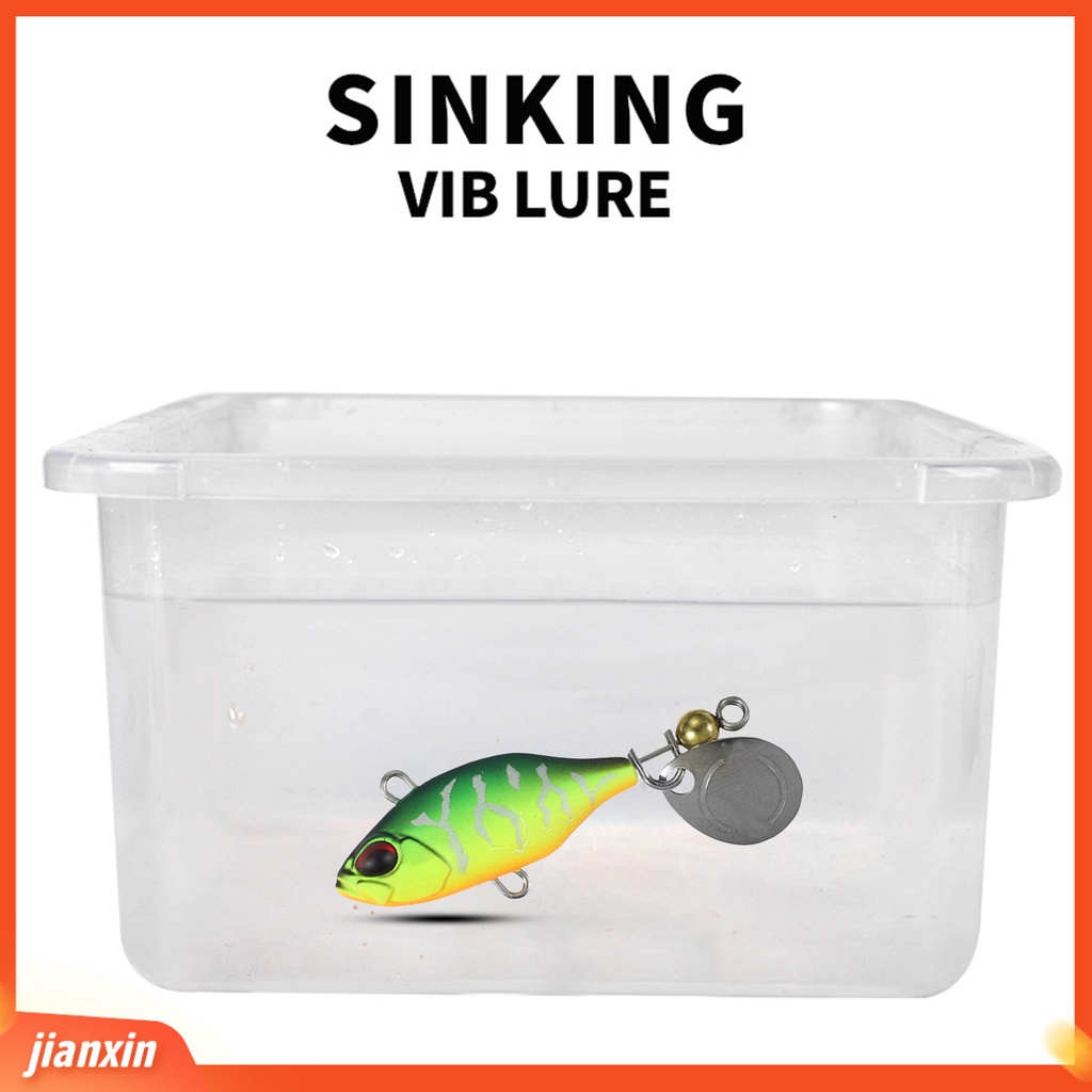 (In Stock) 35mm/7g Tenggelam Bionic Umpan Berduri Logam Treble Hook VIB Umpan Memancing Aksesori