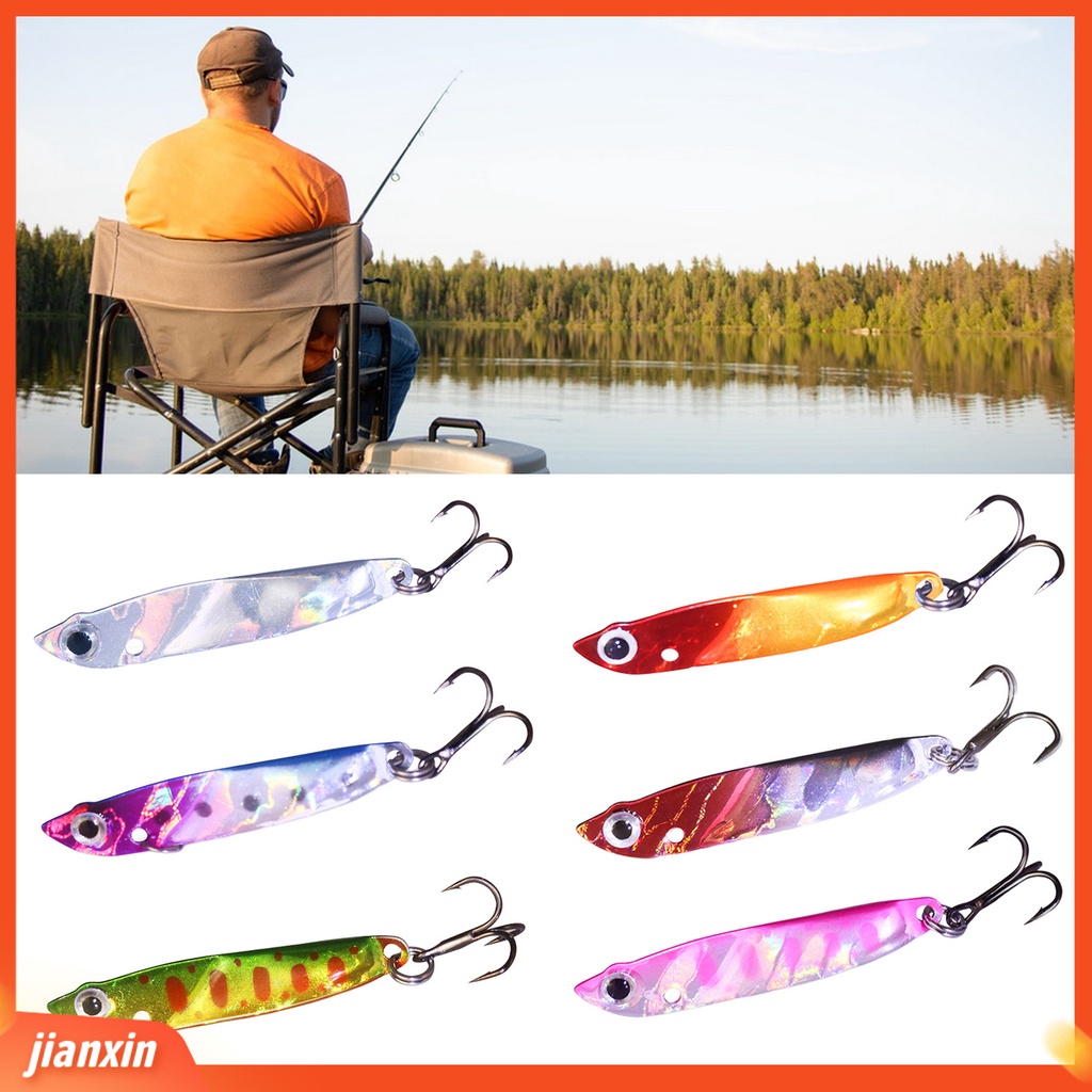 (In Stock) 4 cm Umpan Keras 3D Simulasi Fisheye Tajam Kait Warna Terang Angling Metal Trout Bass Tackle Memancing Umpan Memancing Luar Ruangan