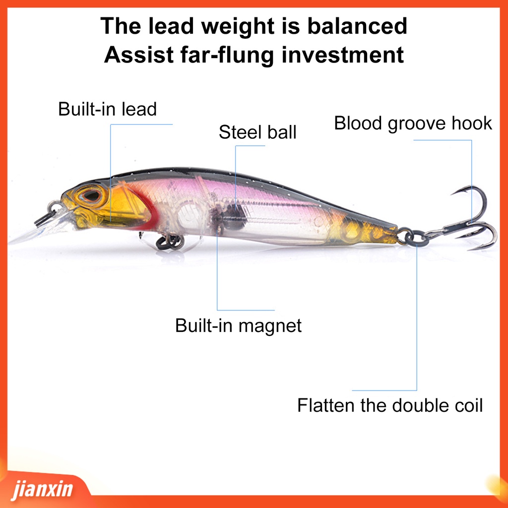 (in Stock) 8.4g Umpan Umpan Kait Tajam Semua Aplikasi Air Meningkatkan Tingkat Memancing Built-in Ikan Kecil Hovering Colorful Buatan Lure Memancing Luar Ruangan