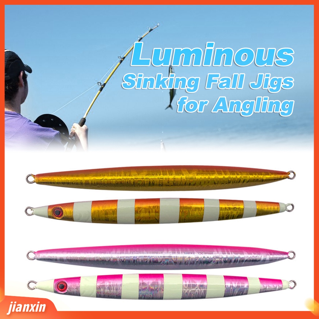 (In Stock) 250g Luminous Fast Slow Sinking Fall Jigs Untuk Angling