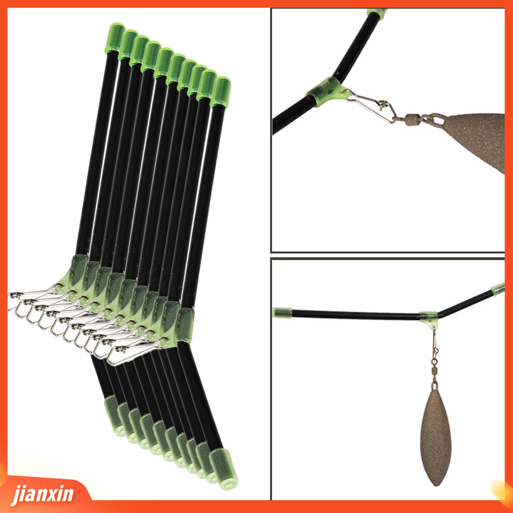(In Stock) 20Pcs /Set Tabung Keseimbangan Memancing Solid Kuat Pin ABS Berpengait Kepala Snaps Kuat Pin Konektor Bercahaya Untuk Angling