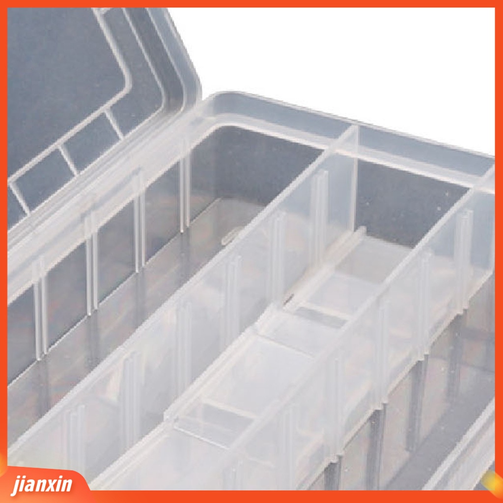 (In Stock) Kotak Penyimpanan Pancing Transparan Plastik PP Multi Grid Portabel Dapat Dilepas