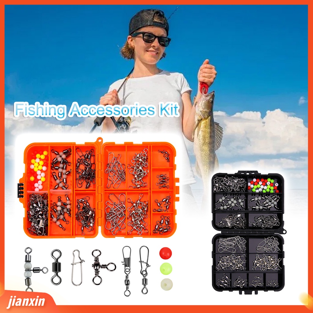 (In Stock) 141Pcs Aksesoris Memancing Kit Compact Multifungsi Kapasitas Besar Tahan Karat Memancing Set Dengan Tackle Box Untuk Pecinta Memancing