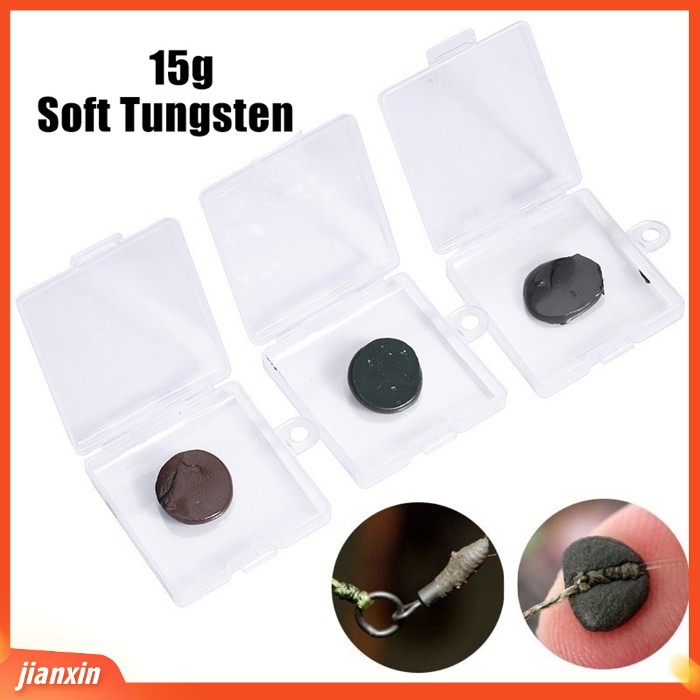 (In Stock) 15g Dempul Lumpur Tungsten Lembut Memancing Ikan Mas Pemberat Pemberat Terminal Tackle Tools