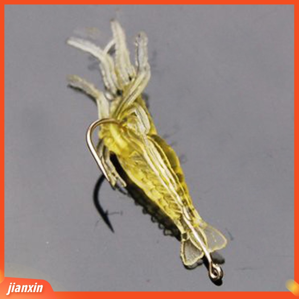 (In Stock) 5 Pcs 5 cm 1.3g Buatan Manusia Hidup Berbentuk Udang Memancing Umpan Lembut Umpan Tackle