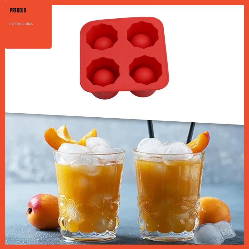 [Predolo] Alat Minum Es 4lubang Untuk Keluarga Dan Teman Reusable Ice Tray