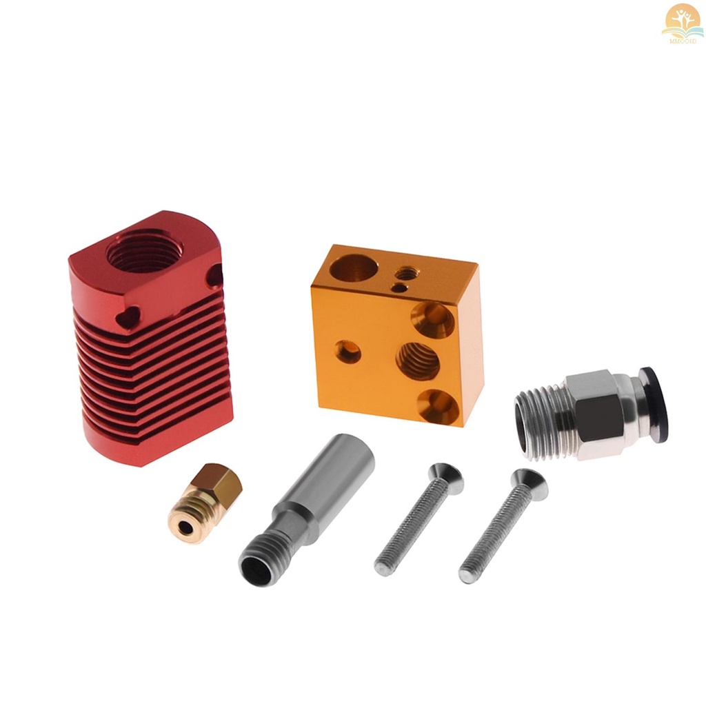 In Stock Metal Hotend Extruder Kit Dengan Nozzle 0.4mm Aluminium Blok Pemanas Silikon Sock 12/24V 40W Kompatibel Dengan Creality CR-10 CR-10S Ender 3ender 3pro 3D Printer