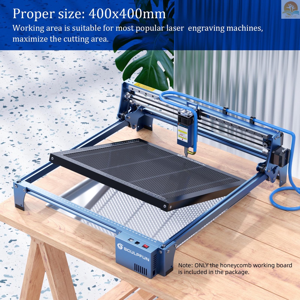 In Stock SCULPFUN Laser Cutting Honeycomb Working Table Board Platform Panel Baja Untuk CO2 Atau Diode Laser Engraver Cutting Machine 400x400mm Mudah-Mengamati Pelindung Meja