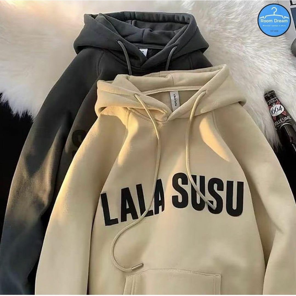 XXL LALA SUSU HOODIE SWEATER WANITA OVERSIZE / SWEATER HOODIE WANITA - PRIA / UNISEX