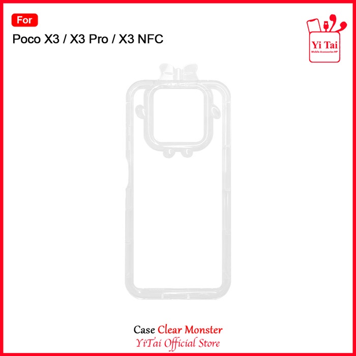 YI TAI - YC41 Case Clear Monster Xiaomi Poco X3 X3 Pro X3 NFC